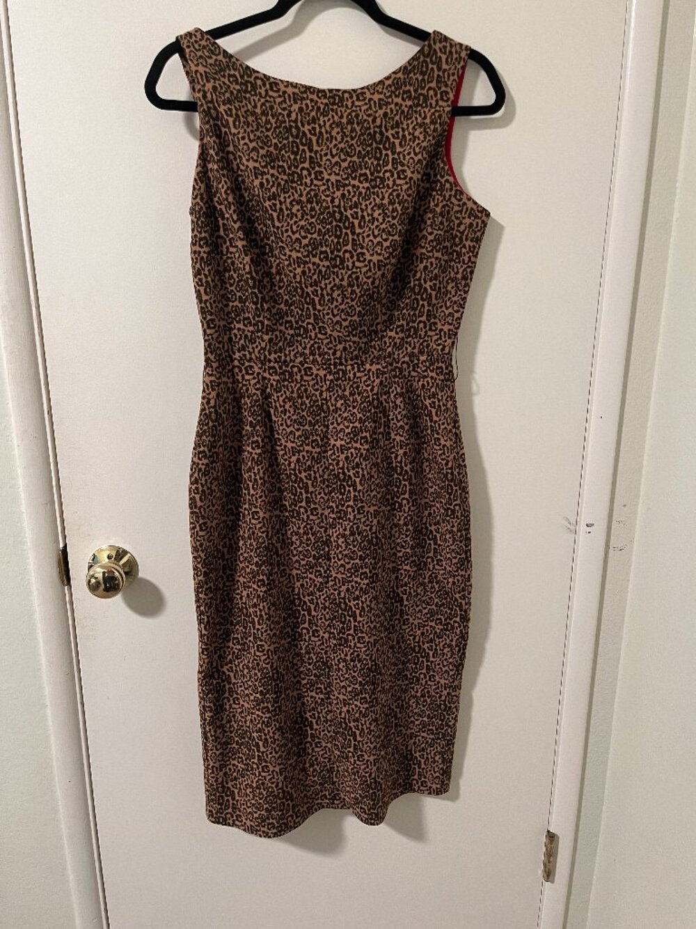 Vtg Bettie Page Cheetah Print Dress